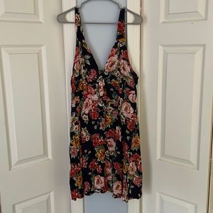Charlotte Russe Navy Blue Flowers Sundress